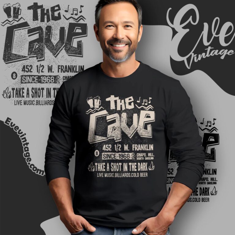 The Cave Bar Shirt North Carolina Dive Bar Long Sleeve Tee The Cave Bar Shirt North Carolina Dive Bar Long Sleeve Tee