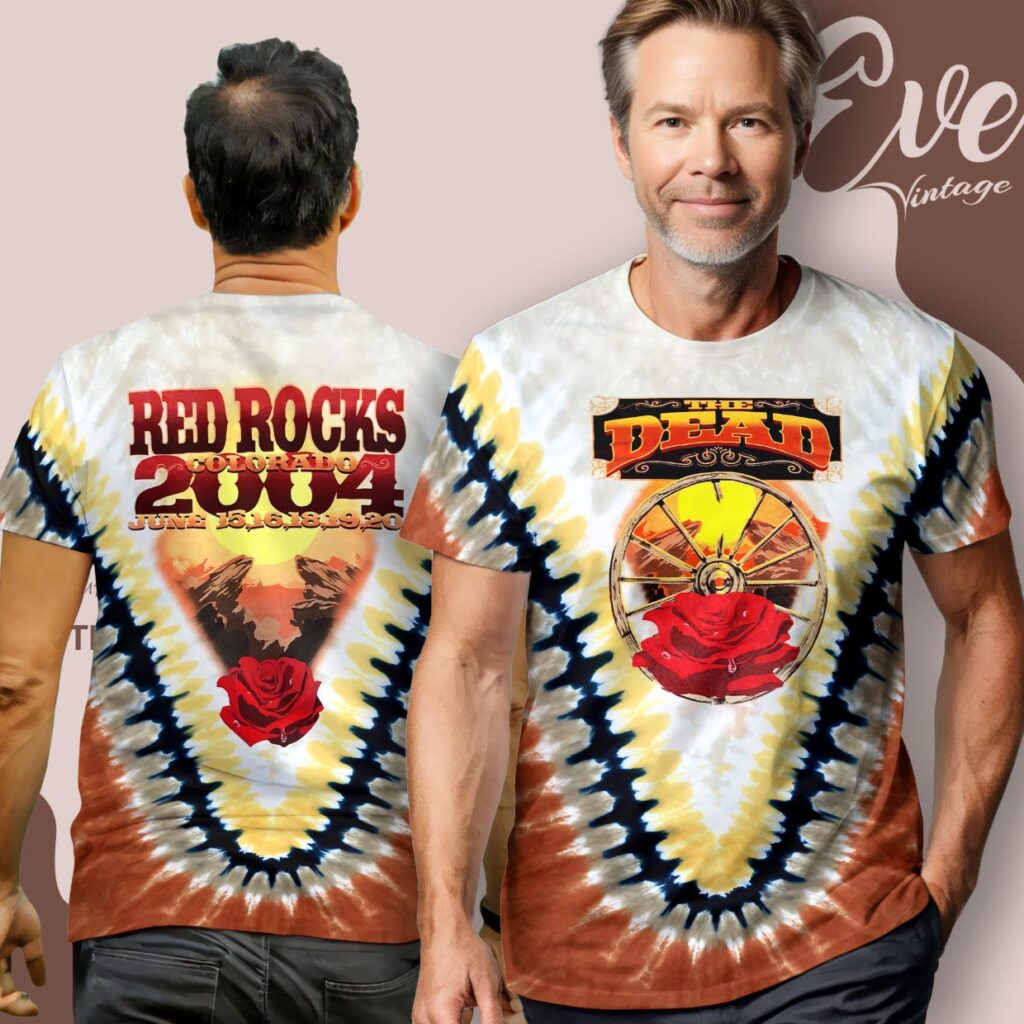 The Dead Red Rocks 2004 Colorado Tie dye T shirt