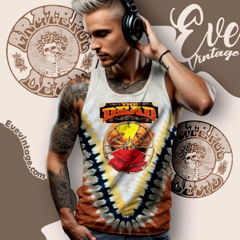 The Dead Red Rocks 2004 Colorado Tie dye Tank Top Racerback The Dead Red Rocks 2004 Colorado Tie dye Tank Top Racerback