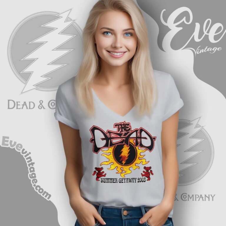 The Dead Summer Getaway 2003 Tour Shirt V Neck TShirt The Dead Summer Getaway 2003 Tour Shirt V Neck TShirt
