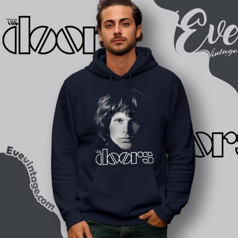 The Doors Jim Halftone Portrait Shirt Hoodie The Doors Jim Halftone Portrait Shirt Hoodie