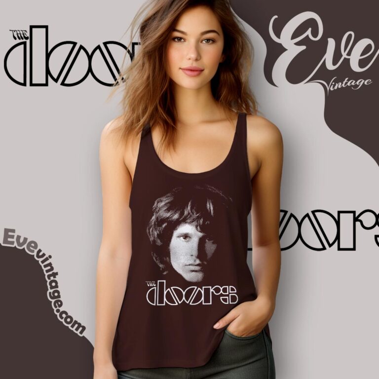 The Doors Jim Halftone Portrait Shirt Tank Top Racerback The Doors Jim Halftone Portrait Shirt Tank Top Racerback
