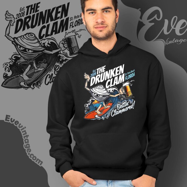 The Drunken Clam Shirt Florida Dive Bar Hoodie The Drunken Clam Shirt Florida Dive Bar Hoodie
