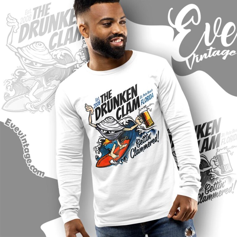 The Drunken Clam Shirt Florida Dive Bar Long Sleeve Tee The Drunken Clam Shirt Florida Dive Bar Long Sleeve Tee