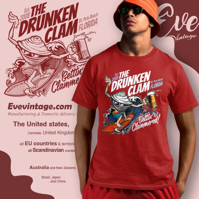 The Drunken Clam Shirt Florida Dive Bar T shirt The Drunken Clam Shirt Florida Dive Bar T shirt