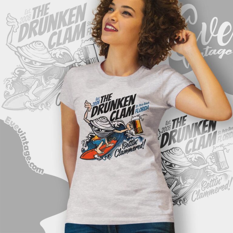 The Drunken Clam Shirt Florida Dive Bar Women T shirt The Drunken Clam Shirt Florida Dive Bar Women T shirt