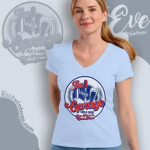 The Garage Pub Grub Shirt Oconto Wi Dive Bar V Neck TShirt