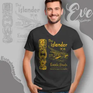 The Islander Bar Shirt Los Angeles Tiki Bar V Neck TShirt