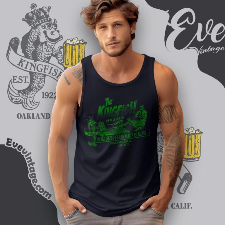 The Kingfish Pub Cafe Shirt Here Shuffleboard Is King Tank Top Racerback The Kingfish Pub Cafe Shirt Here Shuffleboard Is King Tank Top Racerback
