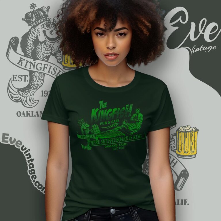 The Kingfish Pub Cafe Shirt Here Shuffleboard Is King Women T shirt The Kingfish Pub Cafe Shirt Here Shuffleboard Is King Women T shirt