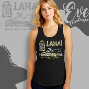 The Lanai Shirt San Mateo Tiki Bar Tank Top Racerback
