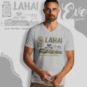 The Lanai Shirt San Mateo Tiki Bar V Neck TShirt