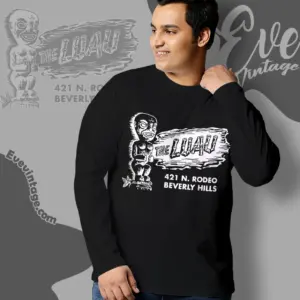 The Luau Shirt Beverly Hills Ca Tiki Bar Long Sleeve Tee