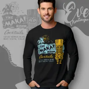 The Makai Room Shirt Los Angeles Tiki Bar Long Sleeve Tee