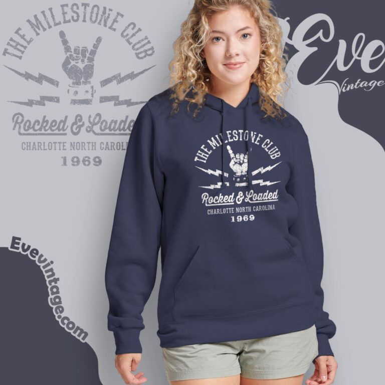 The Milestone Club Charlotte Carolina Dive Bar Hoodie The Milestone Club Charlotte Carolina Dive Bar Hoodie