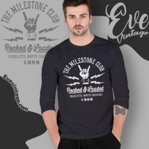 The Milestone Club Charlotte Carolina Dive Bar Long Sleeve Tee