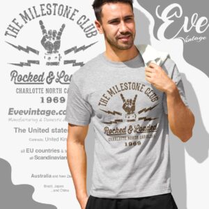 The Milestone Club Charlotte Carolina Dive Bar T shirt