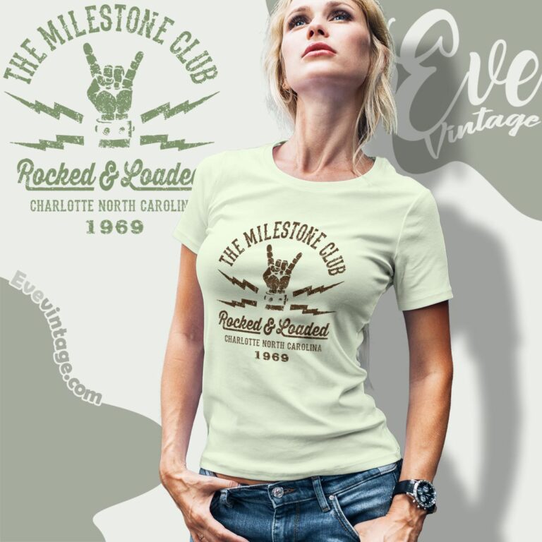 The Milestone Club Charlotte Carolina Dive Bar Women T shirt The Milestone Club Charlotte Carolina Dive Bar Women T shirt
