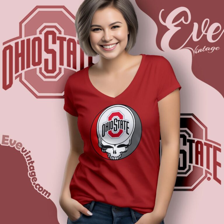 The Ohio State University Steal Your Face Grateful Dead Shirt V Neck TShirt The Ohio State University Steal Your Face Grateful Dead Shirt V Neck TShirt