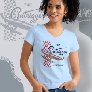 The Outrigger Shirt Monterey Ca Tiki Bar V Neck TShirt