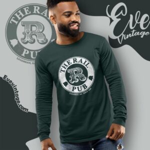 The Rail Pub Shirt Savannah Ga Dive Bar Long Sleeve Tee
