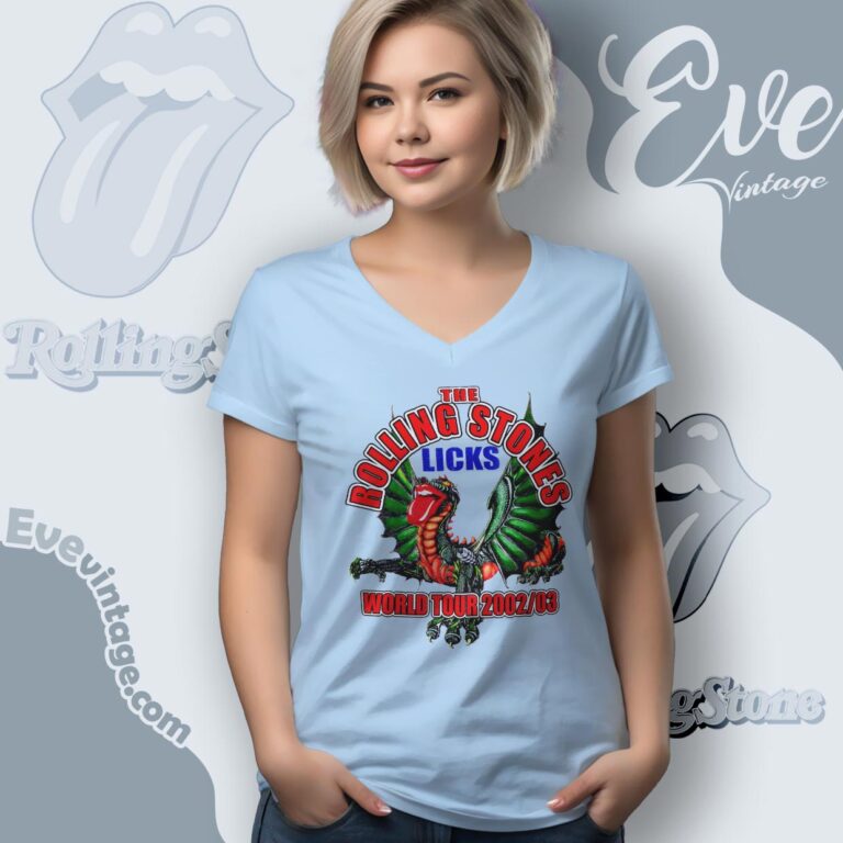 The Rolling Stones Licks World Tour 2022 2003 Shirt V Neck TShirt The Rolling Stones Licks World Tour 2022 2003 Shirt V Neck TShirt