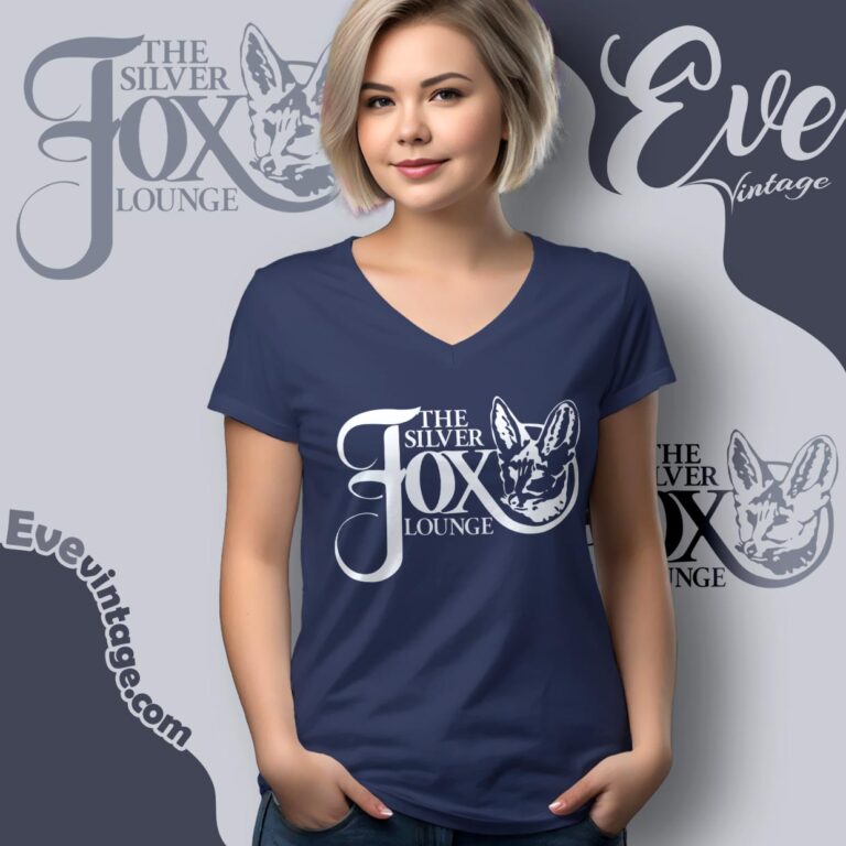 The Silver Fox Lounge Shirt – San Diego Dive Bar V Neck TShirt The Silver Fox Lounge Shirt – San Diego Dive Bar V Neck TShirt