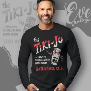 The Tiki jo Shirt Santa Monica Ca Tiki Bar Long Sleeve Tee