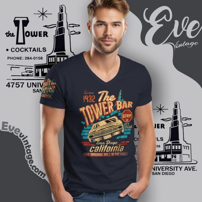 The Tower Bar Shirt The Original Hole In The Wall V Neck TShirt The Tower Bar Shirt The Original Hole In The Wall V Neck TShirt