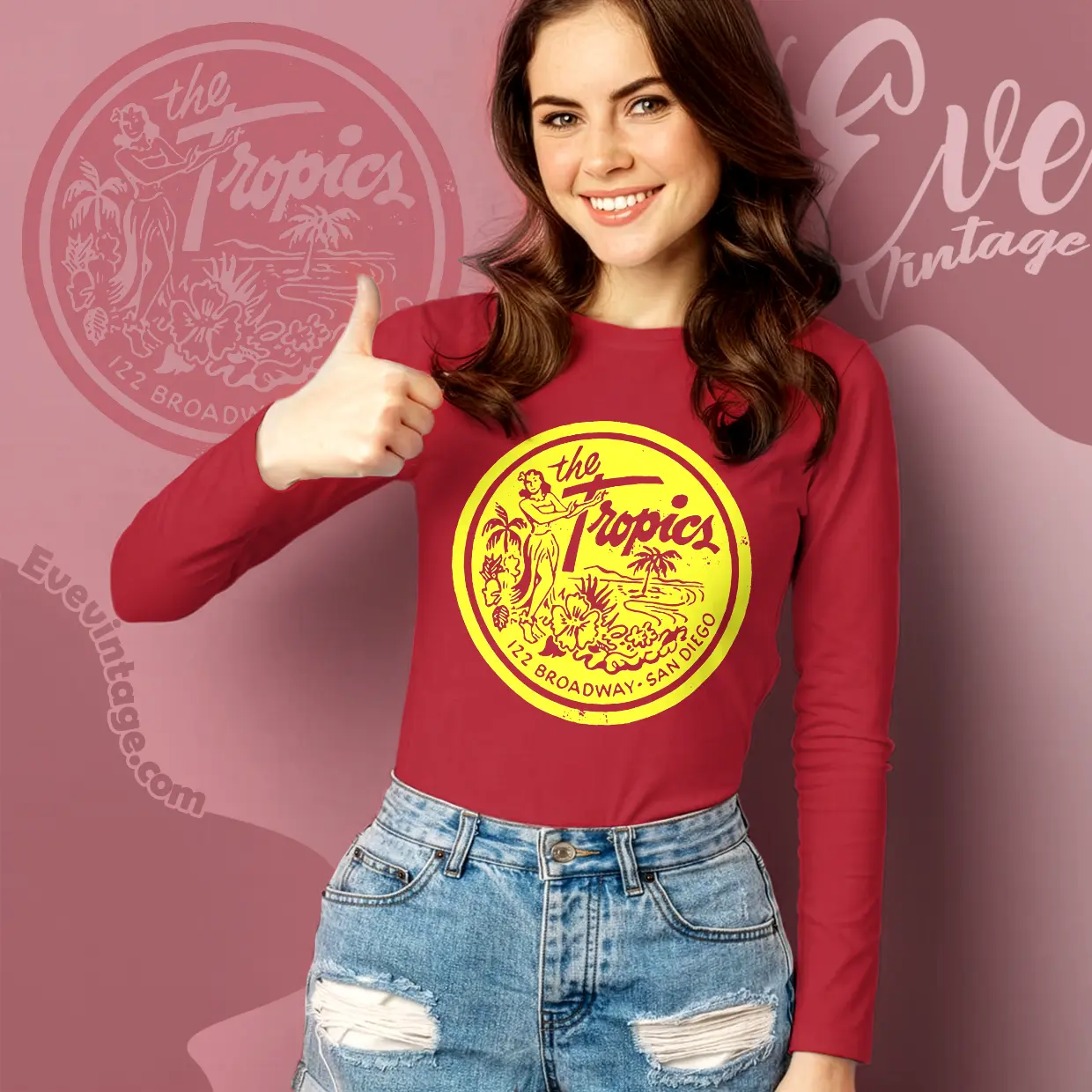 The Tropics Bar Shirt San Diego Ca Tiki Bar Long Sleeve Tee The Tropics Bar Shirt San Diego Ca Tiki Bar Long Sleeve Tee