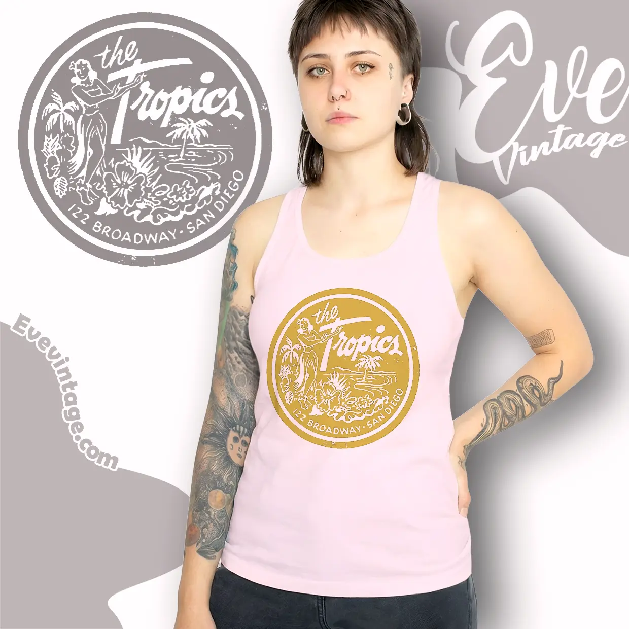 The Tropics Bar Shirt San Diego Ca Tiki Bar Tank Top Racerback The Tropics Bar Shirt San Diego Ca Tiki Bar Tank Top Racerback