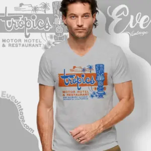 The Tropics Shirt Modesto Tiki Bar V Neck TShirt