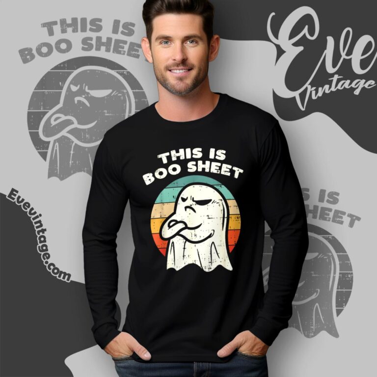 This Is Boo Sheet Ghost Retro Halloween Shirt Long Sleeve Tee This Is Boo Sheet Ghost Retro Halloween Shirt Long Sleeve Tee