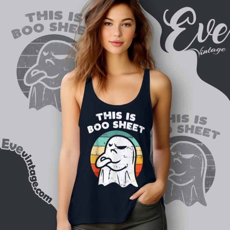 This Is Boo Sheet Ghost Retro Halloween Shirt Tank Top Racerback This Is Boo Sheet Ghost Retro Halloween Shirt Tank Top Racerback