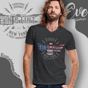 Tin And Lint Bar Shirt New York Dive Bar V Neck TShirt