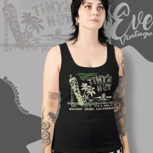 Tinys Hut Walnut Creek Tiki Bar Tank Top Racerback