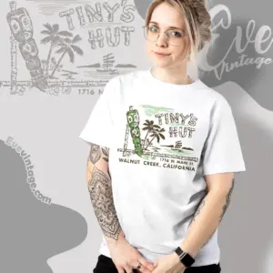 Tinys Hut Walnut Creek Tiki Bar Women T shirt