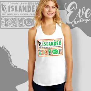 Tommy Lees Islander Shirt Stockton Tiki Bar Tank Top Racerback