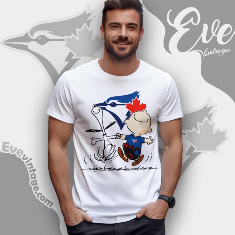 Toronto Blue Jays Charlie Brown Snoopy Happy Dancing Shirt T Shirt Toronto Blue Jays Charlie Brown Snoopy Happy Dancing Shirt T Shirt