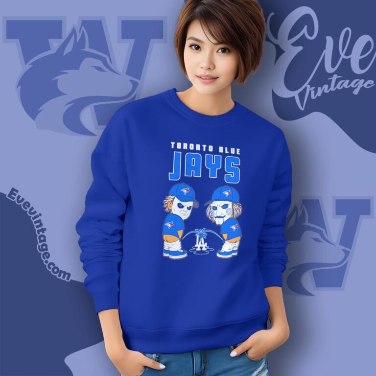 Toronto Blue Jays Peeing Los Angeles Dodgers Shirt Sweatshirt Toronto Blue Jays Peeing Los Angeles Dodgers Shirt Sweatshirt
