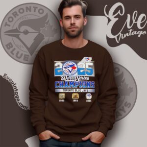 Toronto Blue Jays World Series Champions Shirt 3 Time Mascot Tee Sweatshirt