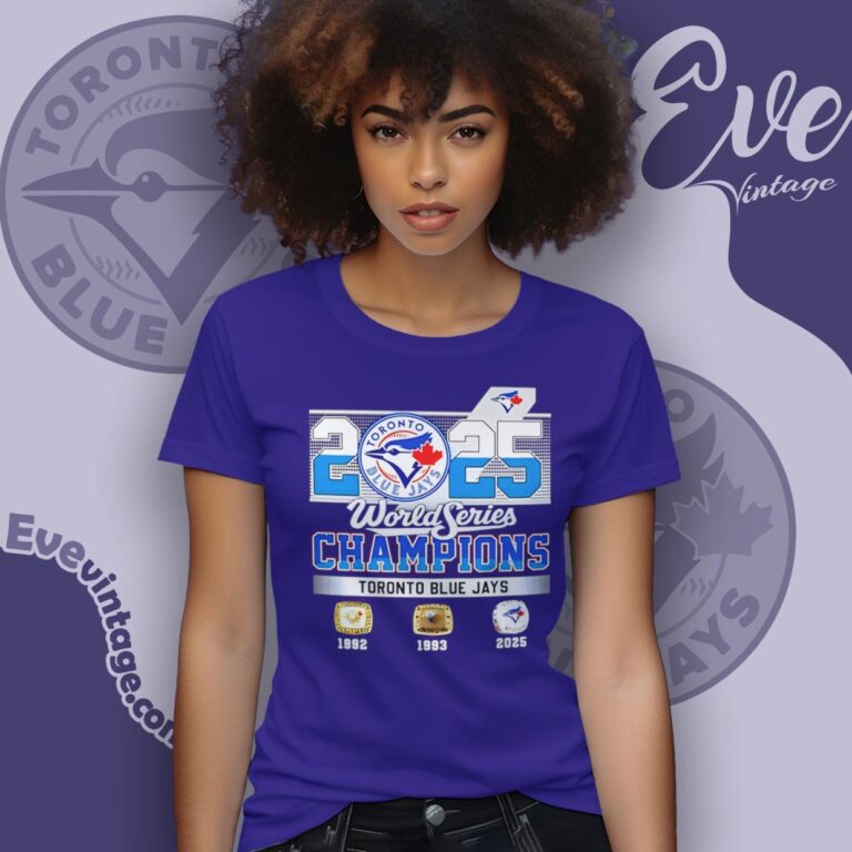 Toronto Blue Jays World Series Champions Shirt 3 Time Mascot Tee Women T shirt Toronto Blue Jays World Series Champions Shirt 3 Time Mascot Tee Women T shirt