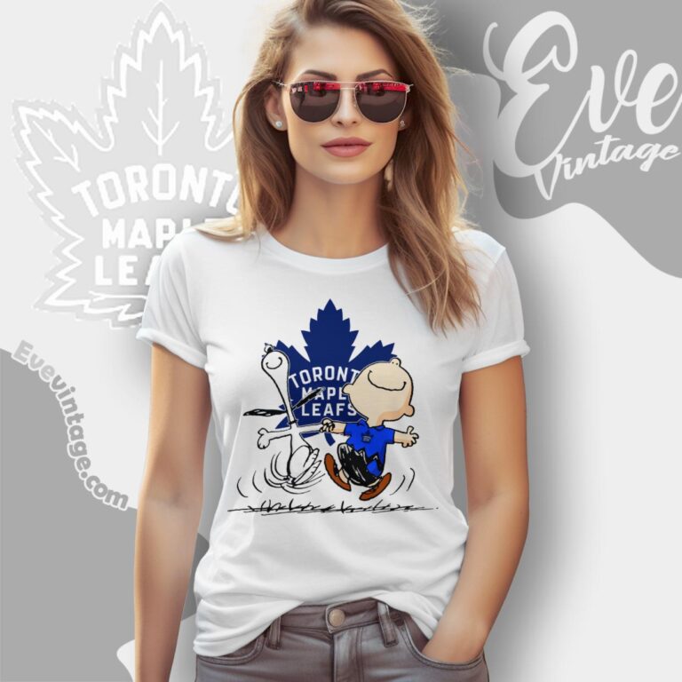 Toronto Maple Leafs Charlie Brown Snoopy Happy Dancing Shirt Women T Shirt Toronto Maple Leafs Charlie Brown Snoopy Happy Dancing Shirt Women T Shirt