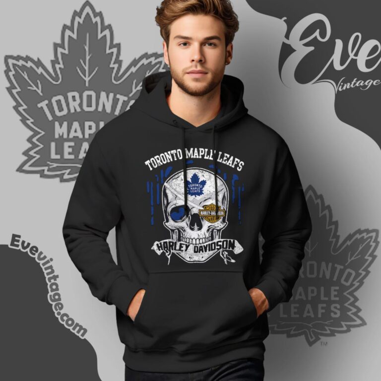 Toronto Maple Leafs Harley Davidson Skull Shirt Hoodie Toronto Maple Leafs Harley Davidson Skull Shirt Hoodie
