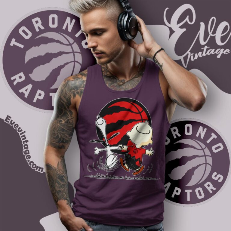 Toronto Raptors Charlie Brown Snoopy Happy Dancing Shirt Tank Top Racerback Toronto Raptors Charlie Brown Snoopy Happy Dancing Shirt Tank Top Racerback