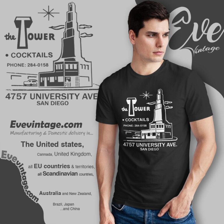 Tower Bar Shirt San Diego Ca T shirt Tower Bar Shirt San Diego Ca T shirt