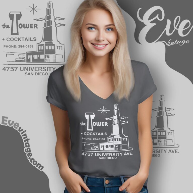 Tower Bar Shirt San Diego Ca V Neck TShirt Tower Bar Shirt San Diego Ca V Neck TShirt