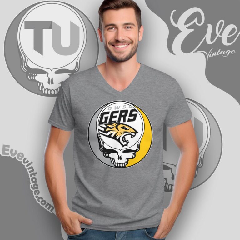 Towson Tigers Steal Your Face Stealie Shirt V Neck TShirt Towson Tigers Steal Your Face Stealie Shirt V Neck TShirt