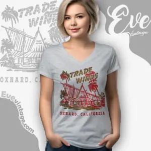 Trade Winds Shirt Oxnard Tiki Bar V Neck TShirt
