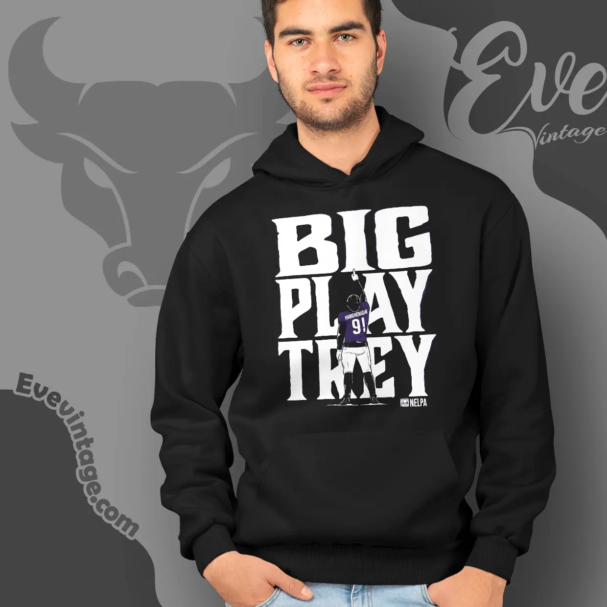 Trey Hendrickson Big Play Trey Baltimore Ravens Hoodie Trey Hendrickson Big Play Trey Baltimore Ravens Hoodie